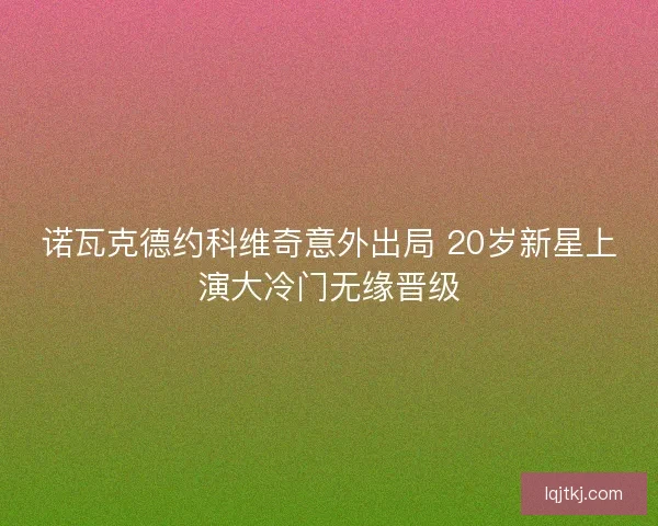 诺瓦克德约科维奇意外出局 20岁新星上演大冷门无缘晋级
